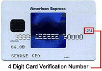4 Digit Card Verification Number